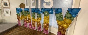 balloon-filled letters