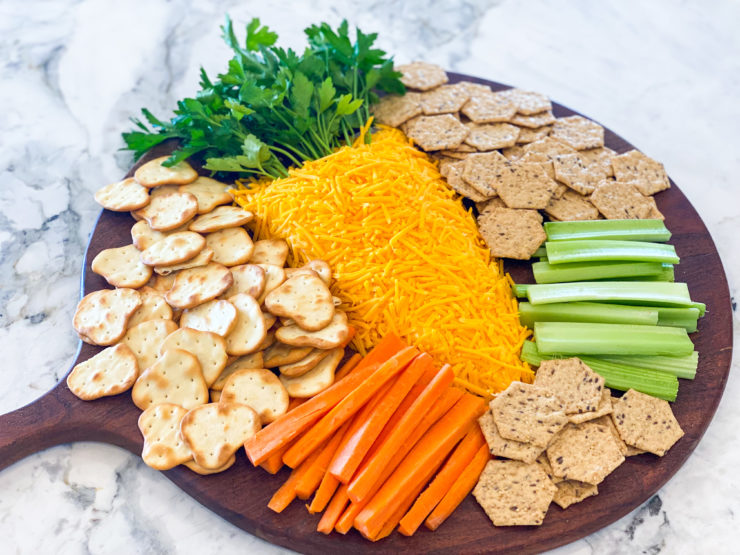 carrot-shaped cheese ball