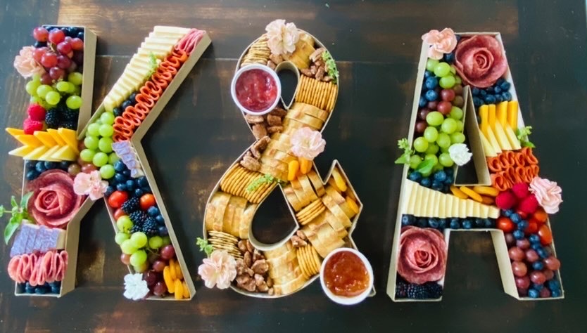 Charcuterie Letter Boxes: This creative take on a meat and cheese tray  elevates any event