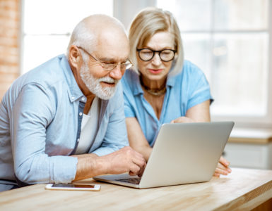 older couple using computer