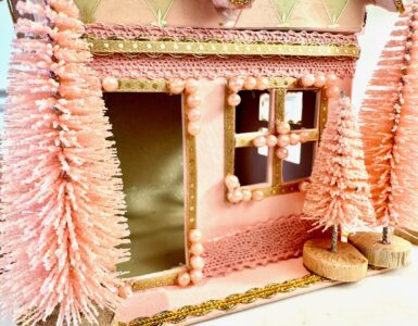 valentine's village - pink house