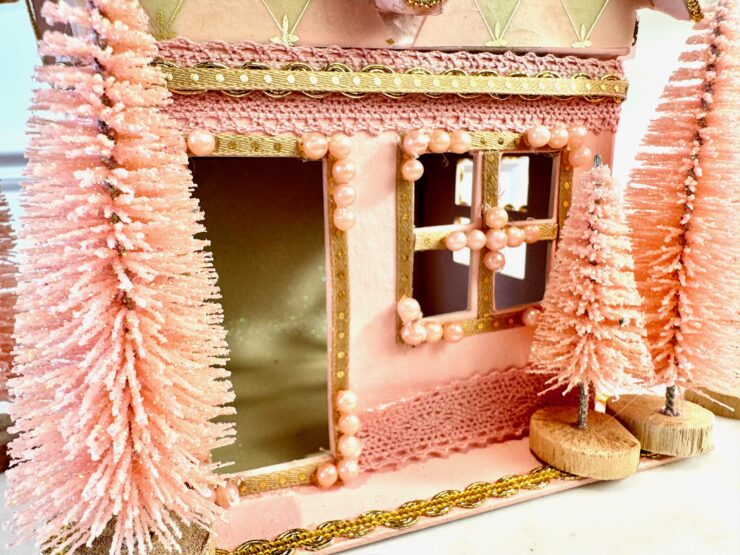 valentine's village - pink house