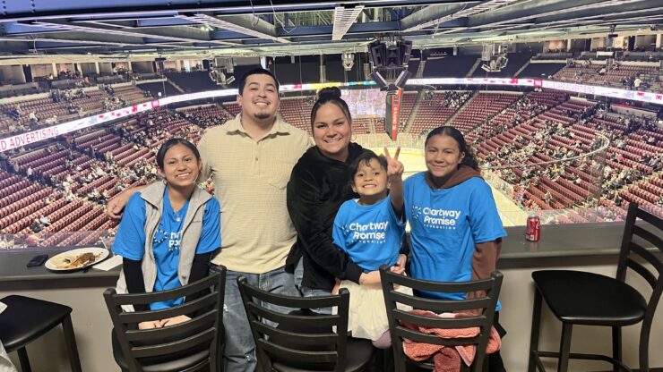 family at sports game
