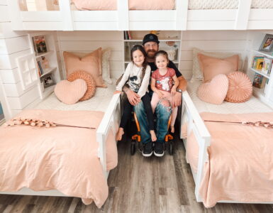 dream room - dad and daughters in bedroom
