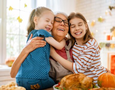 thanksgiving traditions - grandma with granddaughters