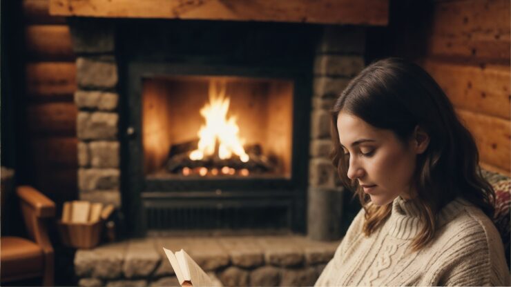 fall books - woman reading