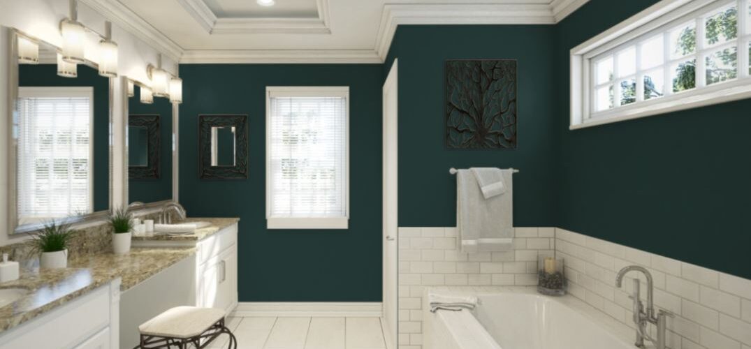 room with green paint