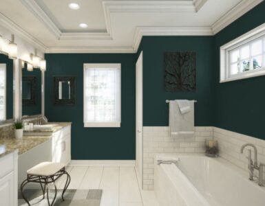 room with green paint