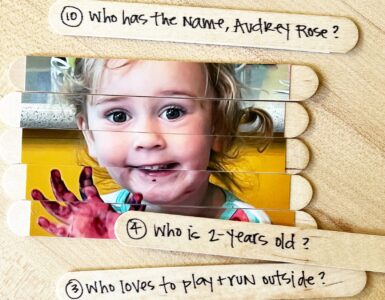 grandkids live far away - popsicle stick puzzle