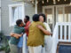 overnight guests - family outside home