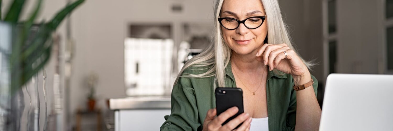 personal brand on Instagram - woman using phone