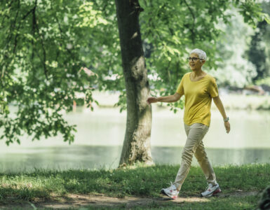 embracing discomfort - woman walking