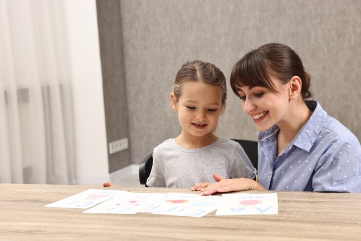 woman and girl learning