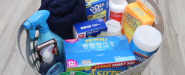 grad gift ideas - basket full of home items