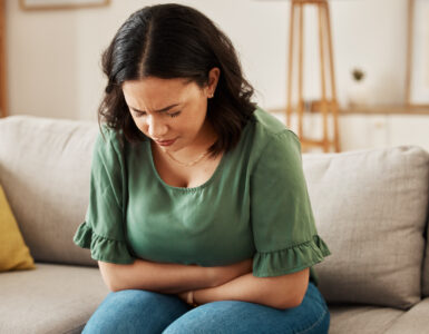 woman stomach pain