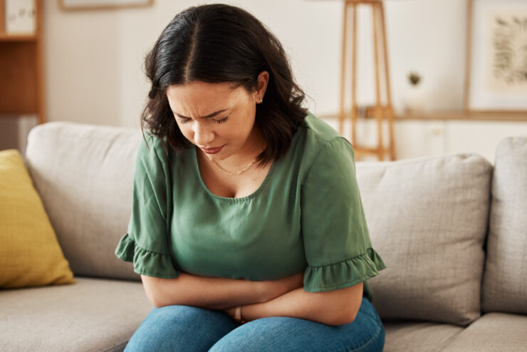 woman stomach pain