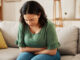 woman stomach pain