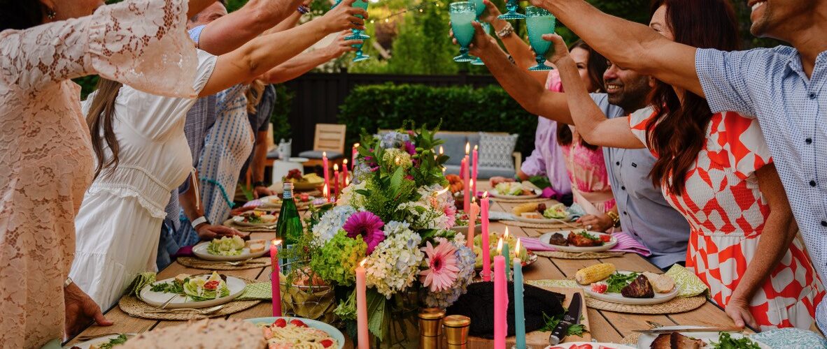 new cookbook - people at dinner table