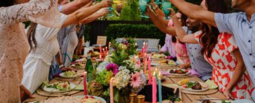 new cookbook - people at dinner table