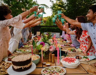 new cookbook - people at dinner table