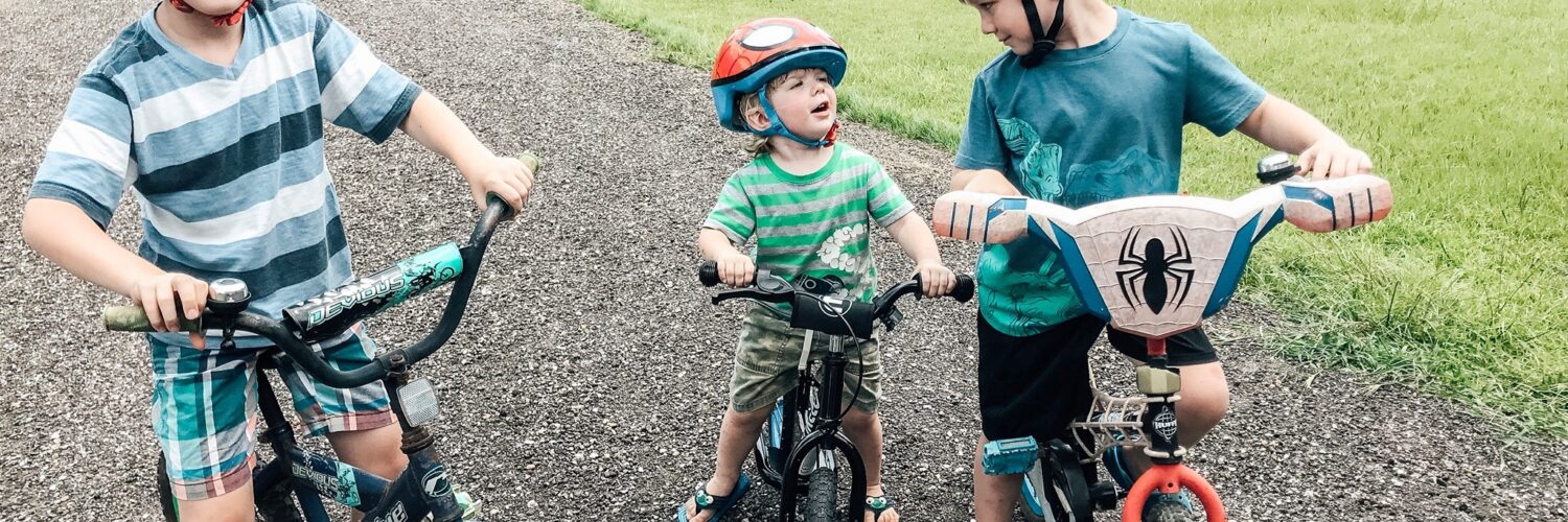 summer activities - kids on bikes