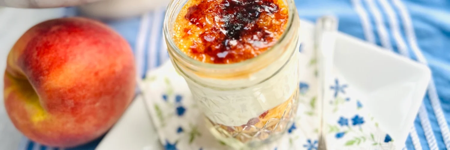 garden party - peach creme brulee