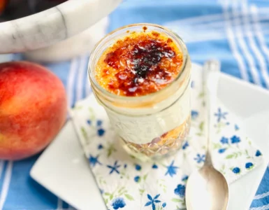 garden party - peach creme brulee