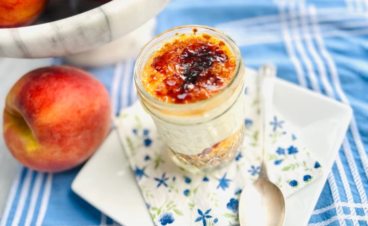 garden party - peach creme brulee