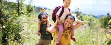 awe hunting - family on a hike