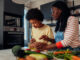 food lessons - mom and child preparing food