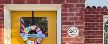 brown paper bags - door wreath