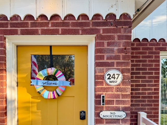 brown paper bags - door wreath