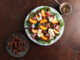 peach burrata prosciutto salad